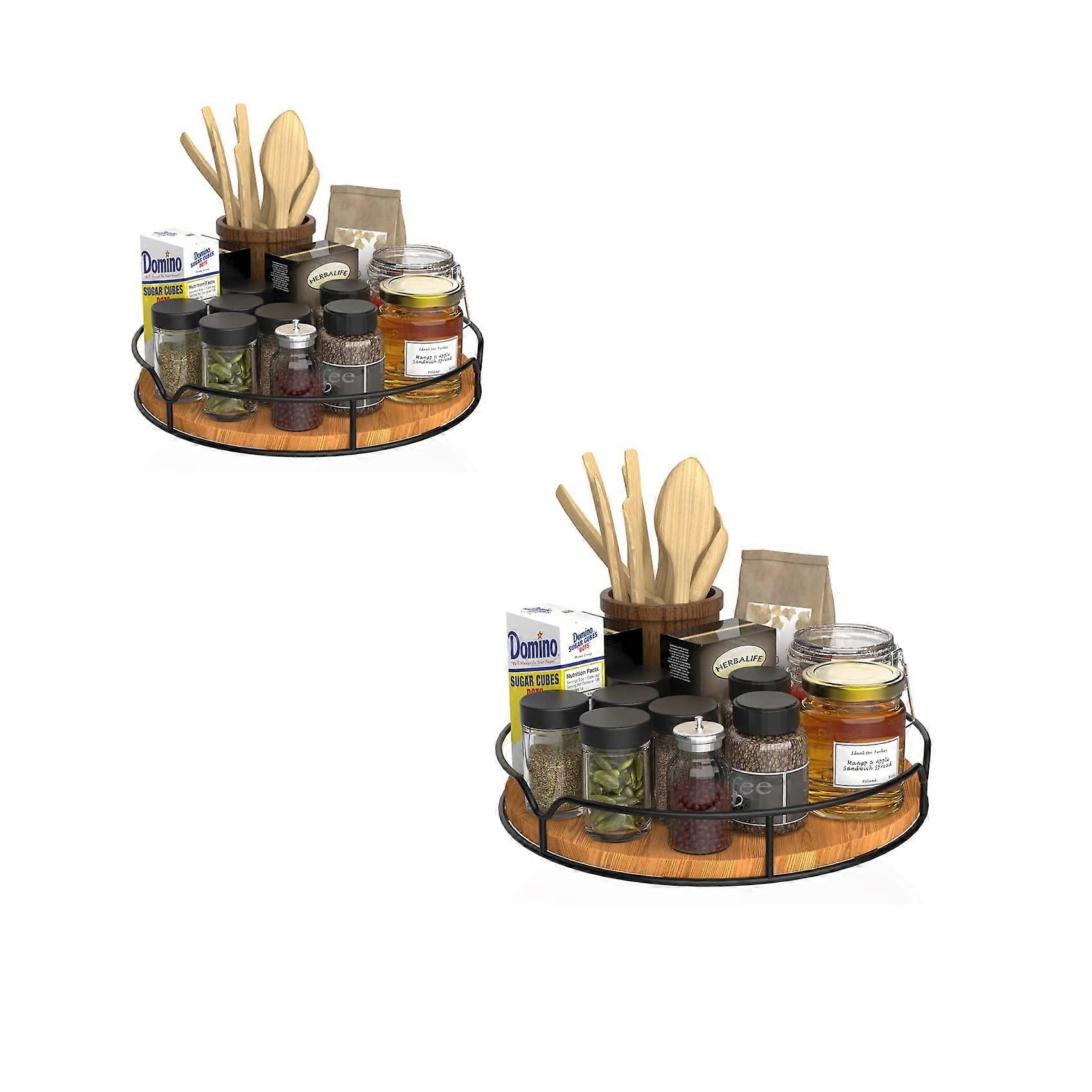 Carbonized Black Lazy Susan Organizer 9' & 10'