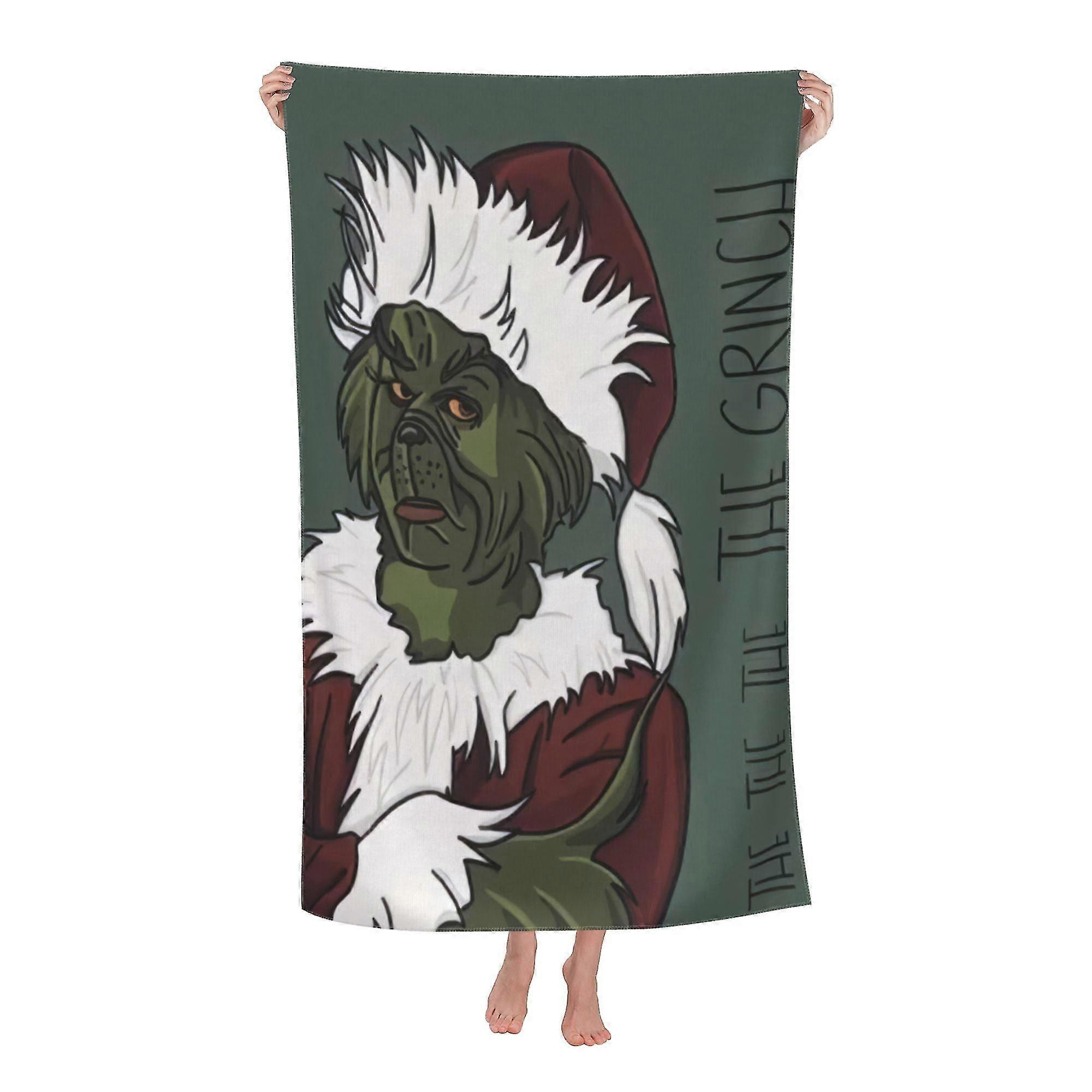 The Grinch Beach Towel, Large Microfiber Bath Towel #1nh3