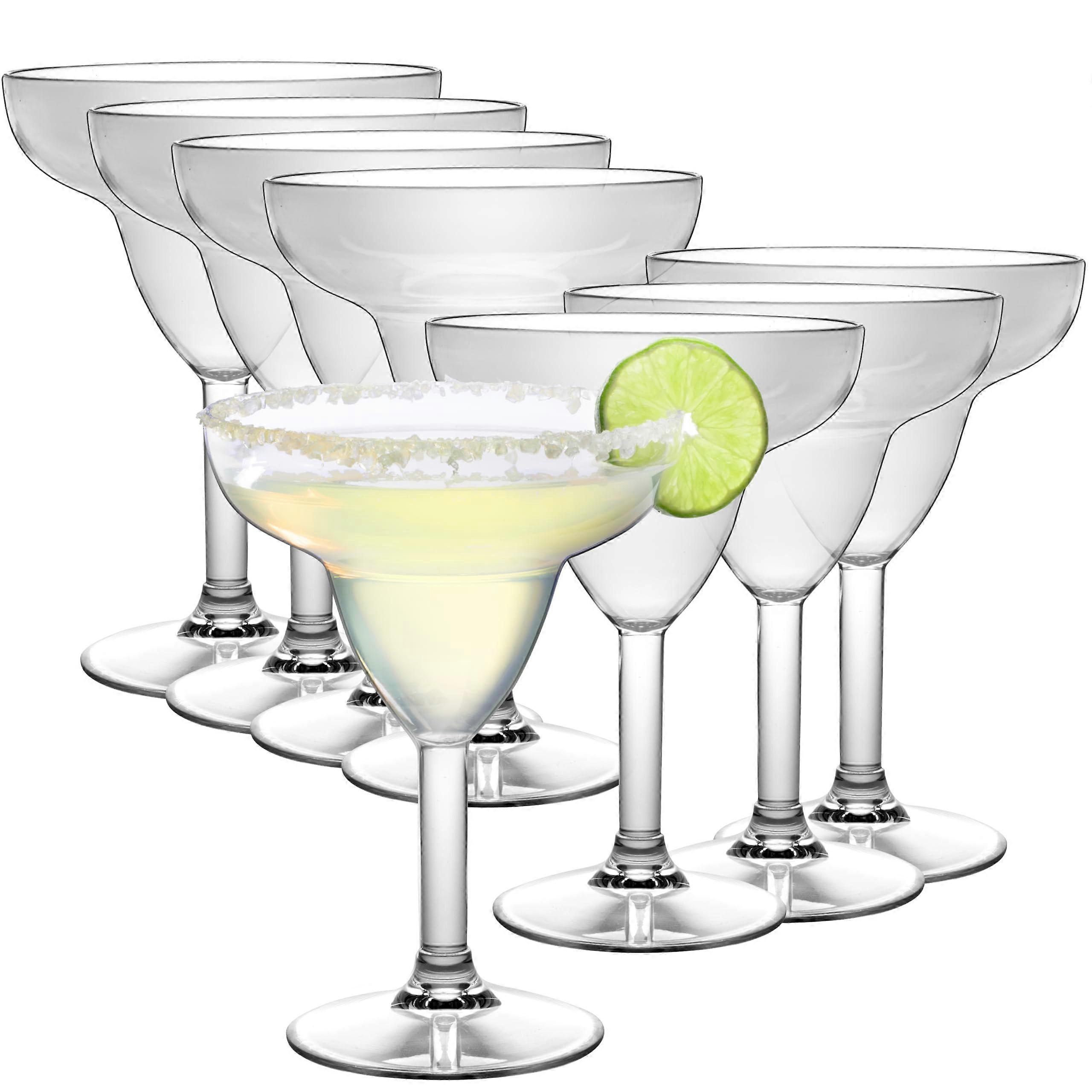 8 Set Unbreakable Margarita Glasses for Hosting Cinco De Mayo Parties 12 oz