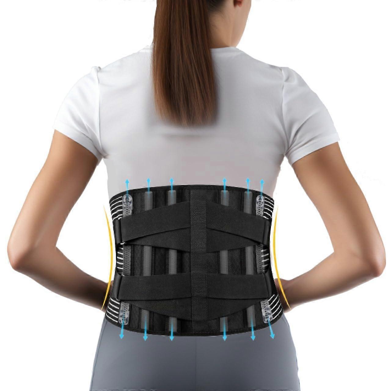 Back Brace for Lower Back Pain Relief - Adjustable Support Belt for Men and Women - Large Size for Herniated Disc and Sciatica