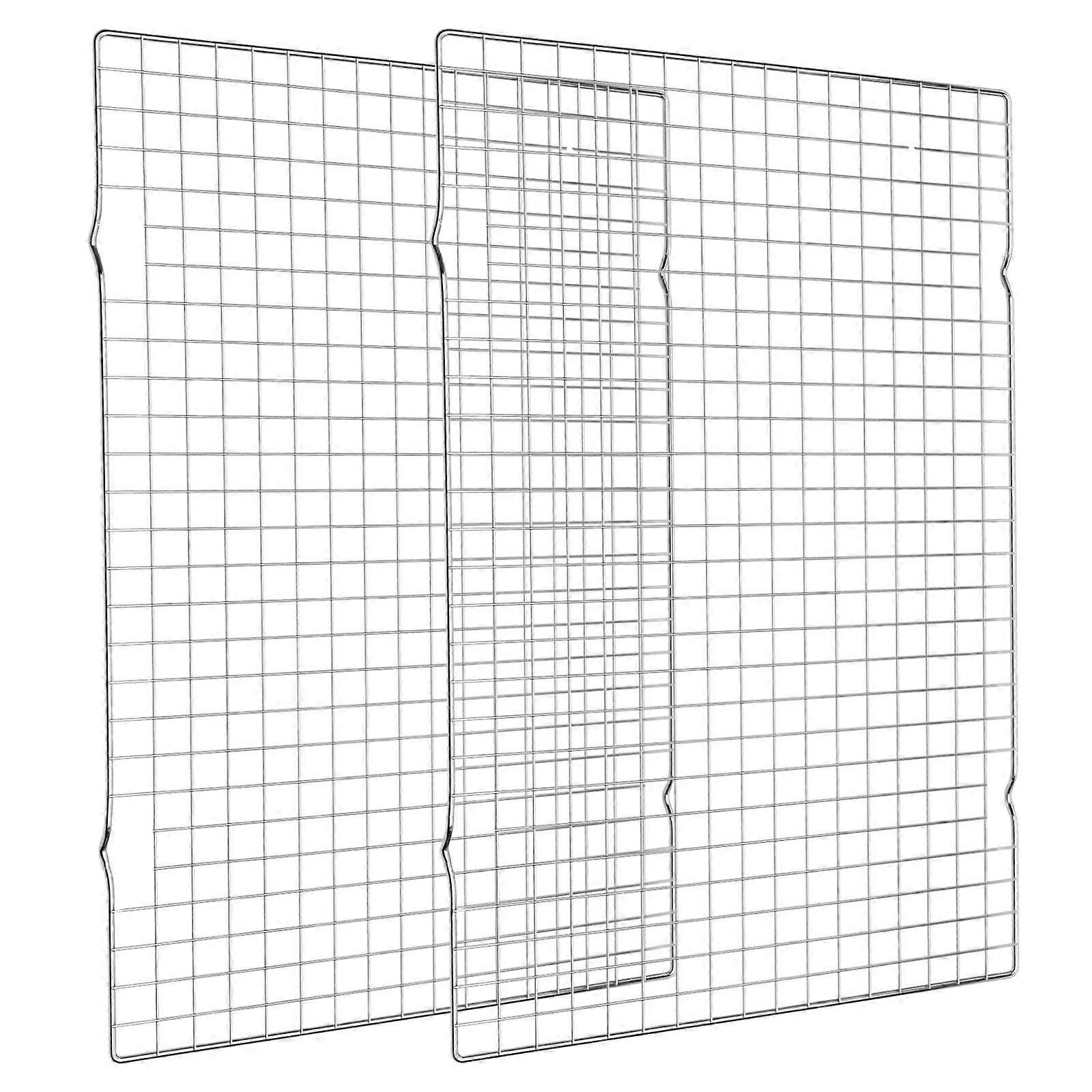 Cooling Rack for Baking 2-Pack, 16x10 Inch Oven Safe Wire Racks for Cookies, Roasting, Grilling, Fits Half Sheet Pan