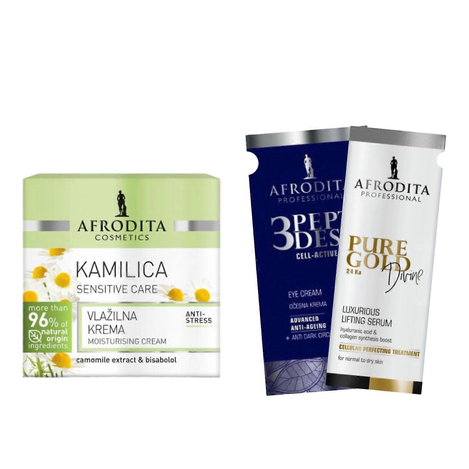Afrodita Camomile Moisturizing Cream 50ml + 2 Samples