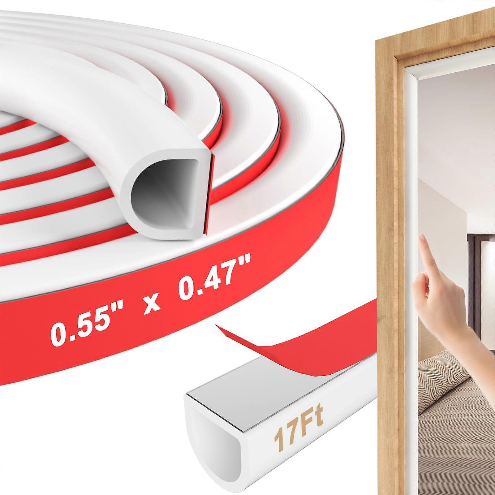 Air Stripping Gasket Strip Self-Adhesive Cold Frame, Draft Protection, Noise Reduction, Easy Cut Size 1 Inch x 10 Feet