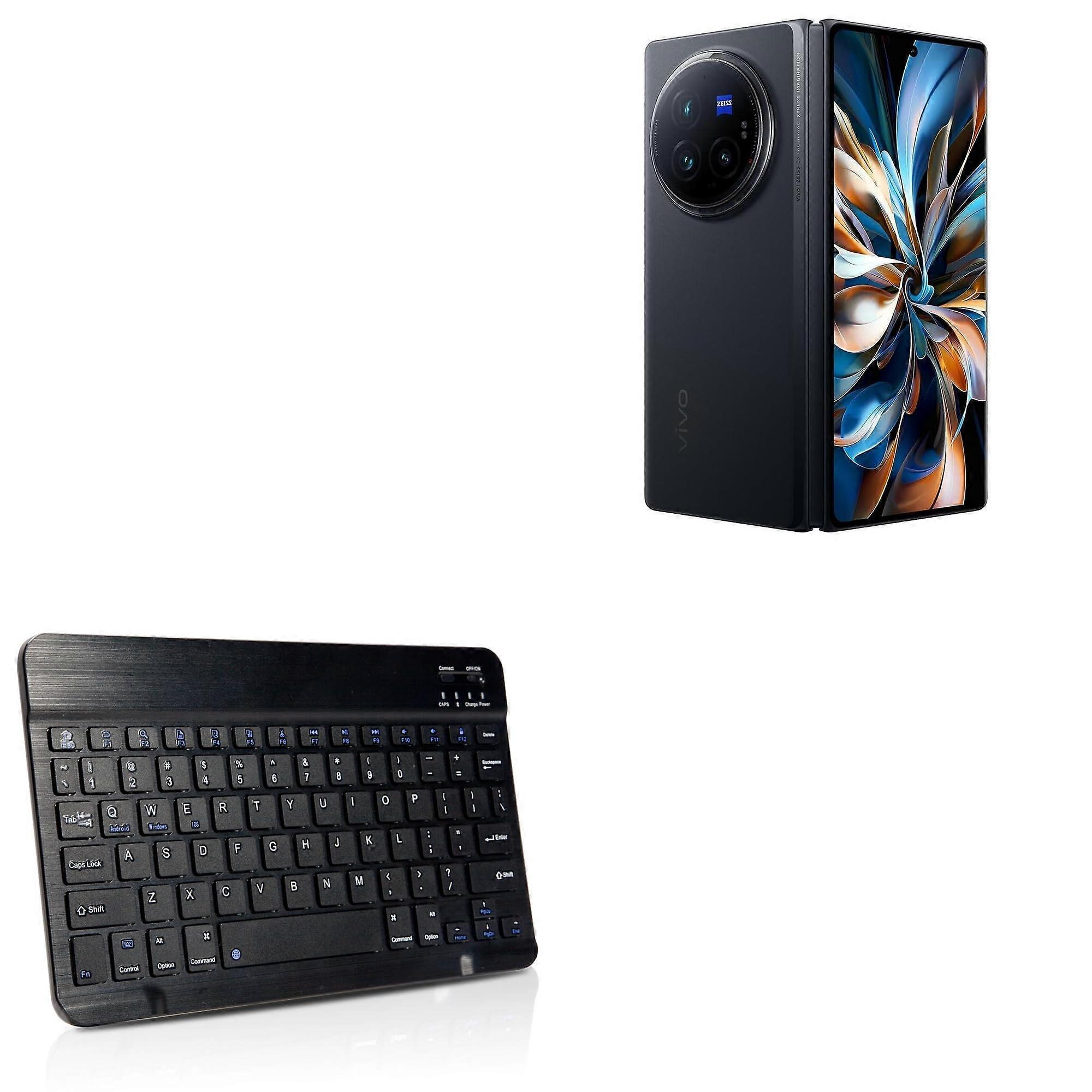 Keyboard Compatible with vivo X Fold3 Pro - SlimKeys Bluetooth Keyboard, Thin with Chiclet-Style Keys - Jet Black