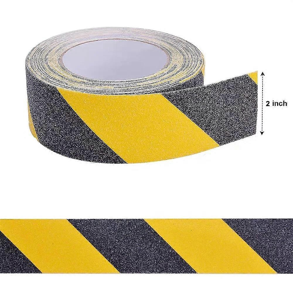 Anti-slip Tape 5cm X 5m Yellow-black Safety Grip For Stairs, Steps, Floors,