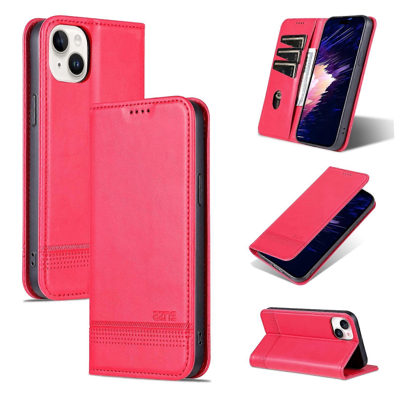 AZNS Magnetic Calf Texture Leather Phone Case