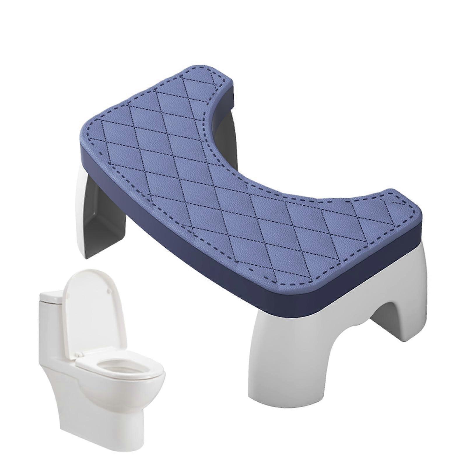 Pp Squatting Poop Foot Stool for Bathroom, Blue Thickened Toilet Step Stool for Adults and Kids with Lasting Stability