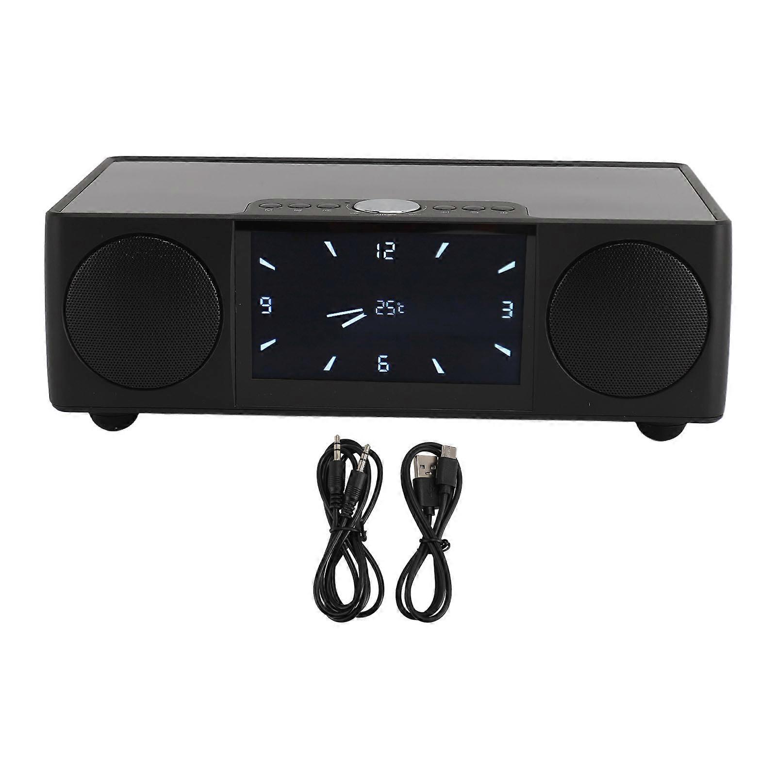 Bluetooth FM Multifunction Rechargeable Wireless Digital Radio Alarm Clock with Bluetooth Speaker