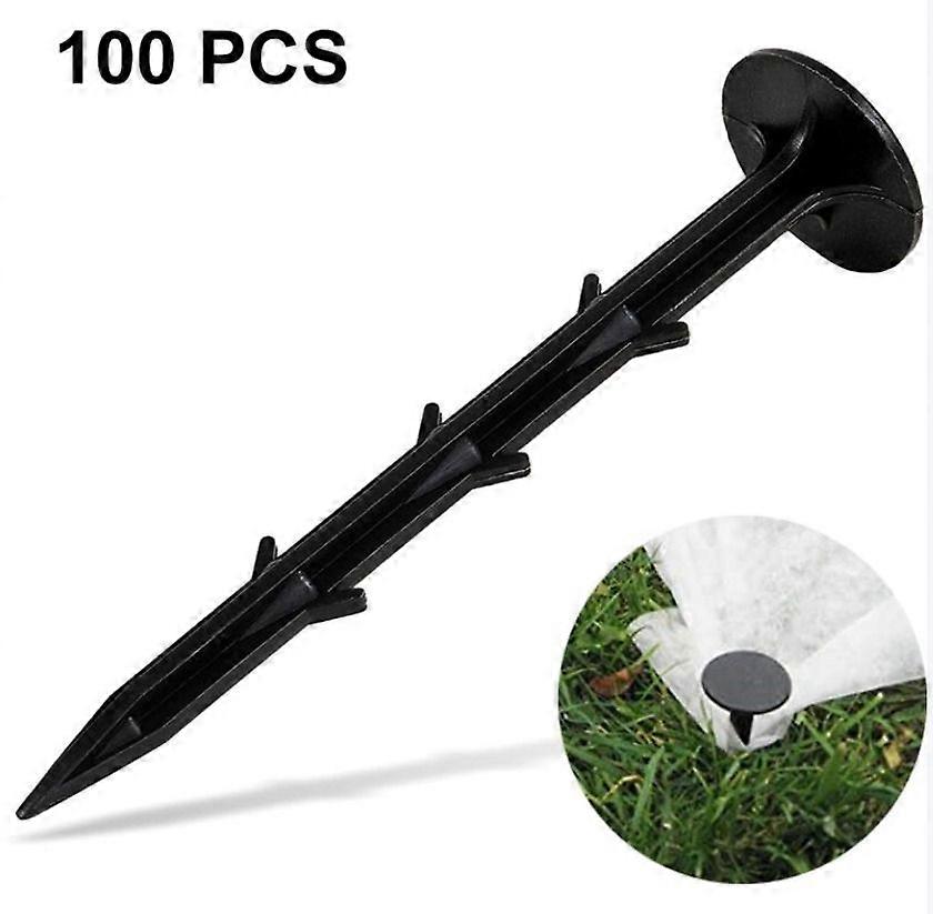 100 x 4.5" UV Stabilized Black Plastic Ground Anchors