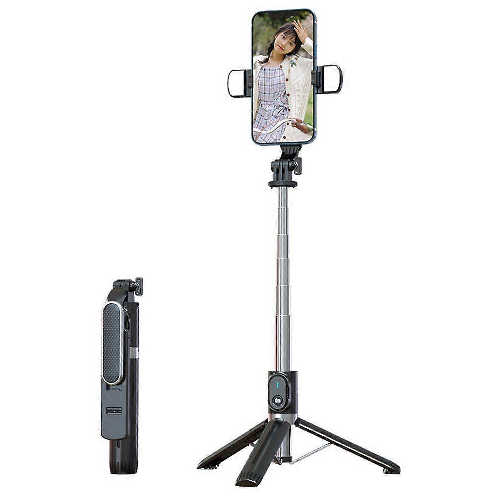 Wireless bluetooth selfie stick tripod with fill light shutter remote control for IOS Android smart phone