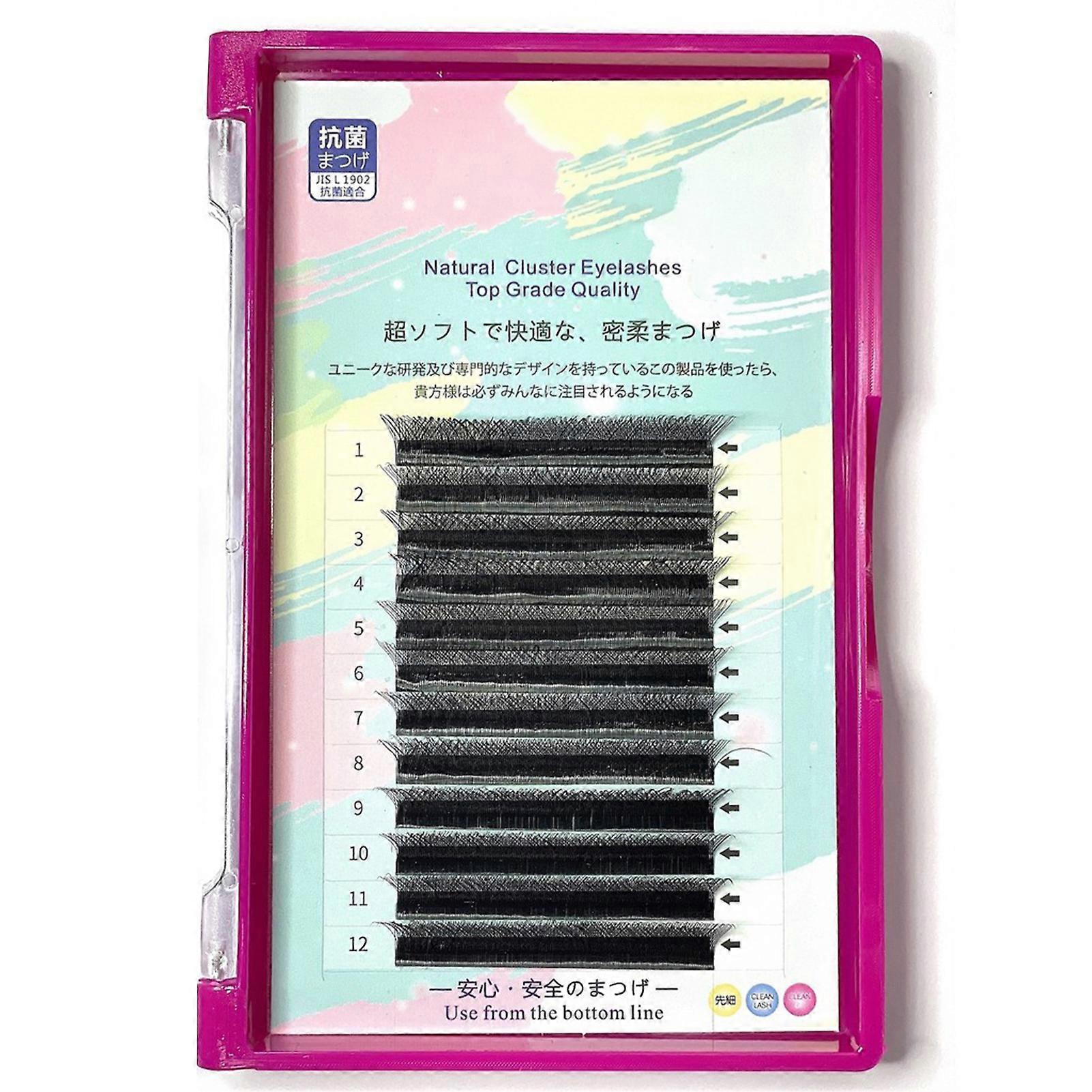 Single Cluster Round Lashes Lengthening Wisps Artificial Eyelashes