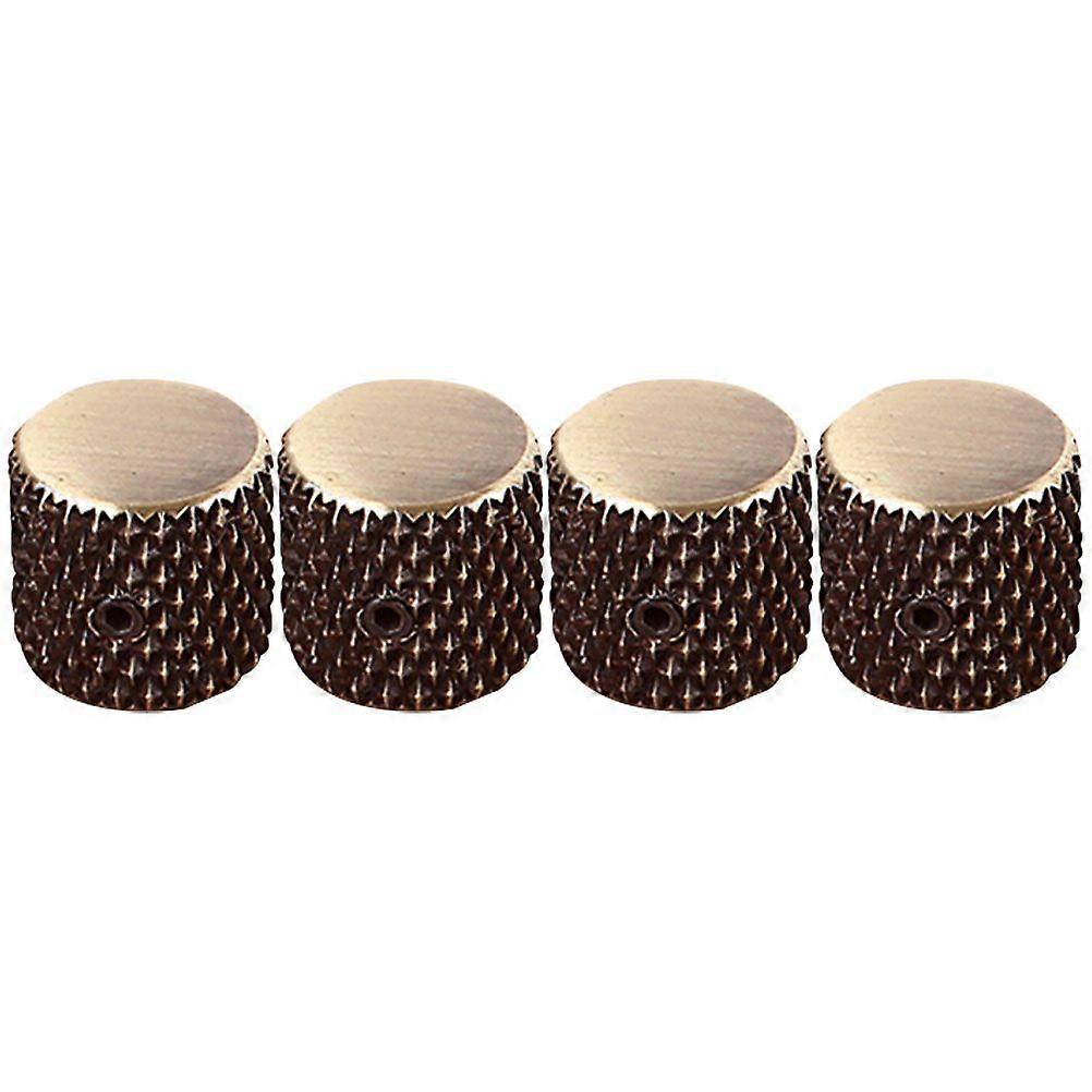 4pcs Metal Tone Volume Control Knobs with Wrench for Electric Guitar Bass