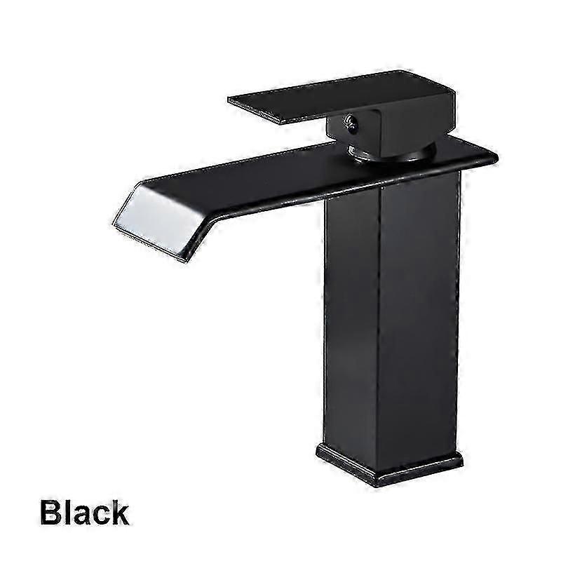 عالية الجودة النحاس الأسود والذهبي خلاط الحمام الحنفية شلال الفولاذ المقاوم للصدأ طويل القامة حوض صنبور