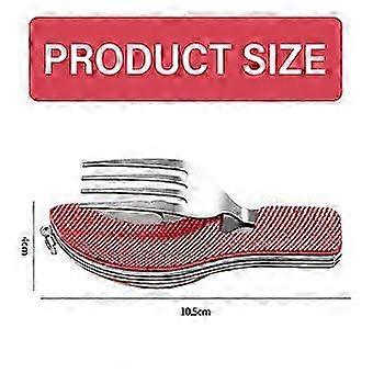 Folding Cutlery Set 4-in-1 for Camping, Picnic, Traveling