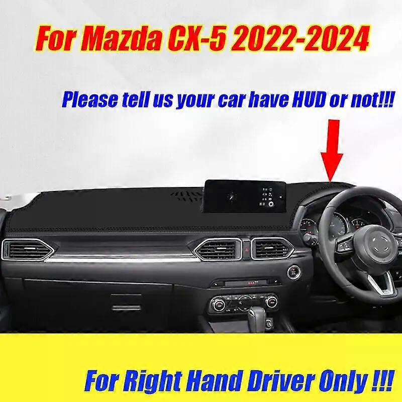 RHD Dashborddeksel i skinn Dash Protector Pad Matte For Mazda CX-5 CX5 2022-2024