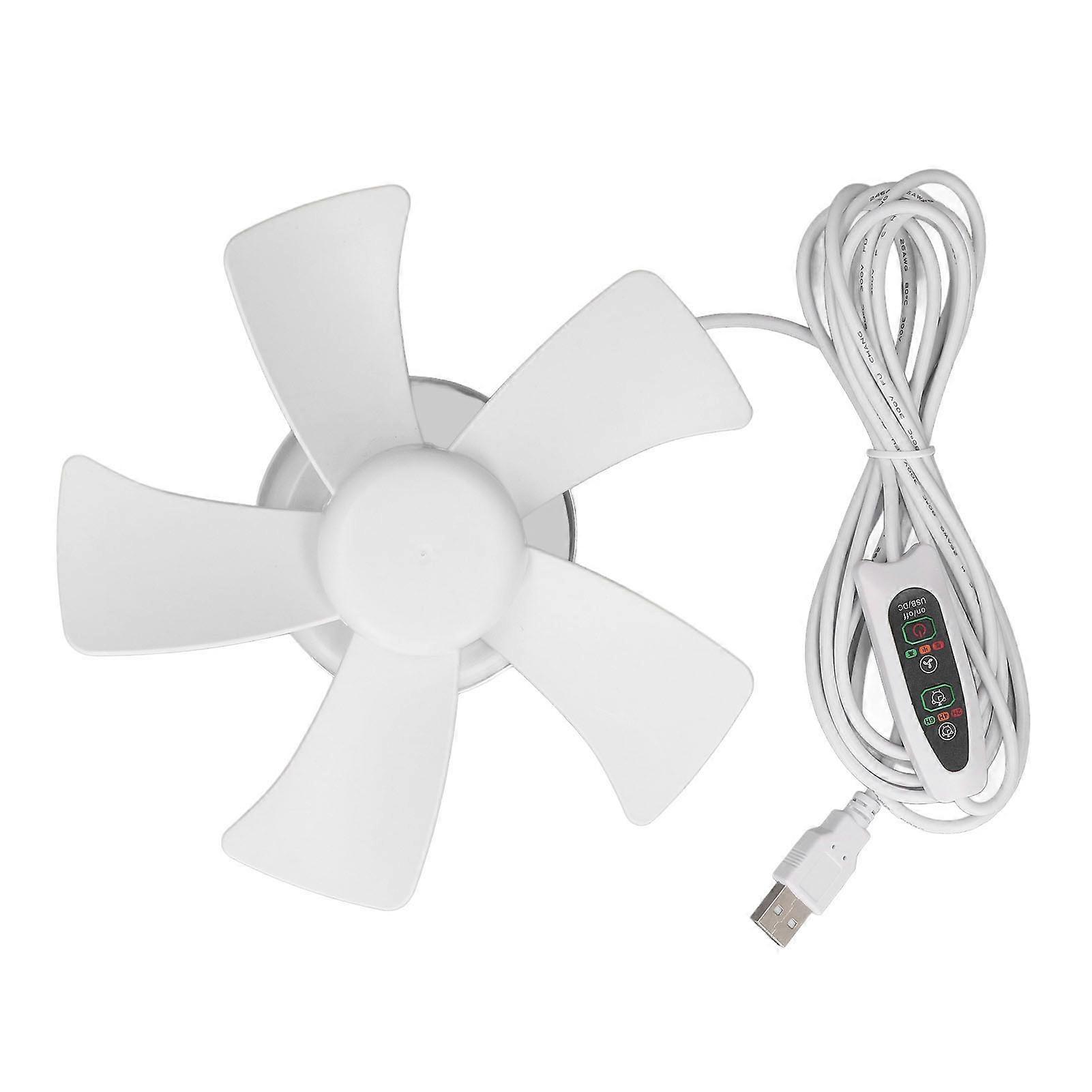 Ceiling Fan Remote Control Timing Quiet USB 3 Speed Adjustable Portable Hanging Ceiling Fan for Camping Tent