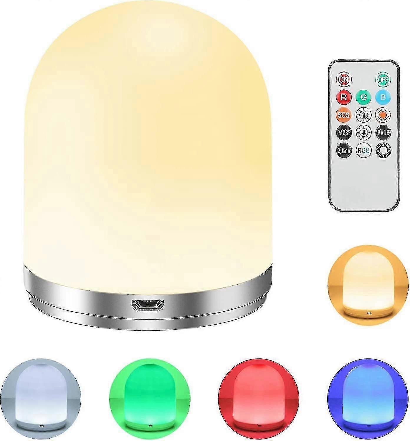 Night Light, Children's Bedside Lamp With Remote Control, Usb Rechargeable With Timer Function lucky