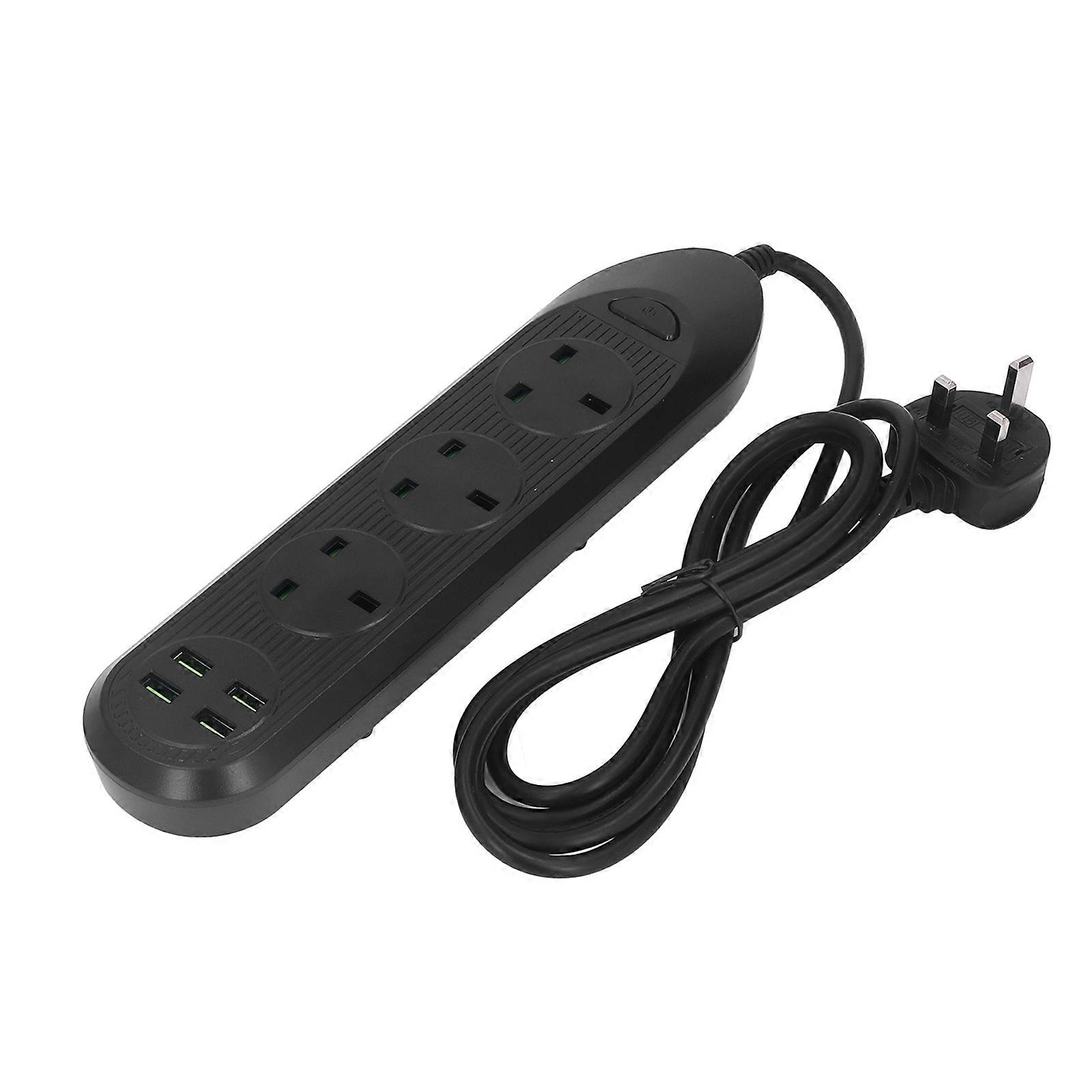 Multifunctional Power Strip 3 Interface 4 USB Port 2500W Safety Extension Outlets