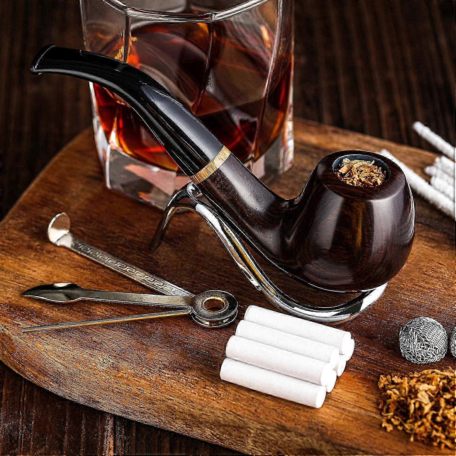 Tobacco Pipe, Handmade Wood Smoking Pipe, Perfect Beginner Pipe Kit for Smoking with Ultimate Guide E-Book, Gift Set and Accessories (Sunny Yellow)st