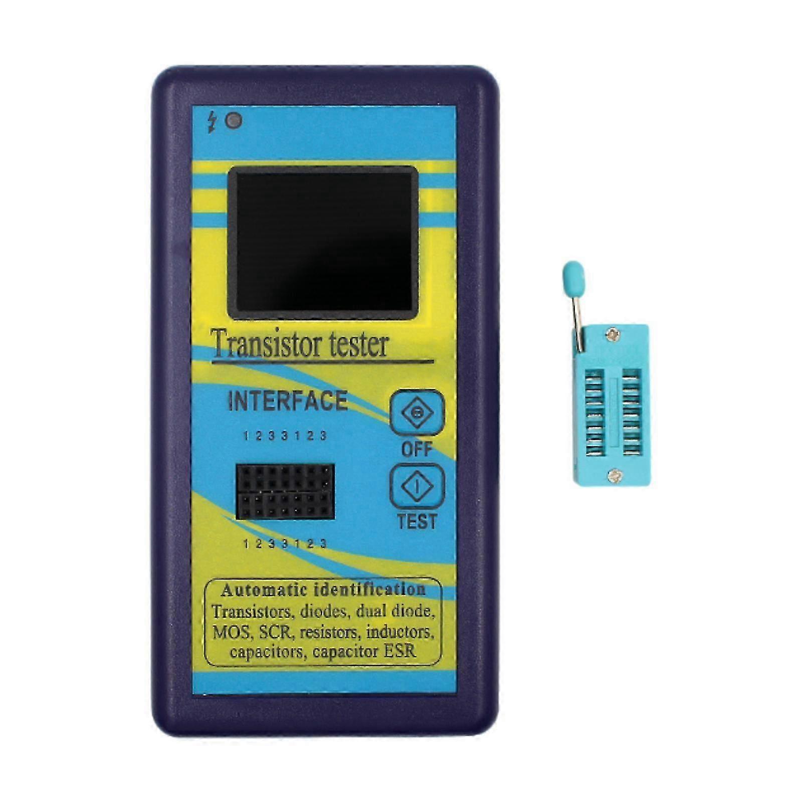 Transistors Tester Resistance Meter  Accurate Portable Capacitance Meter Esr Meter for Resistor Diodes Resistance-color: Colored Shell