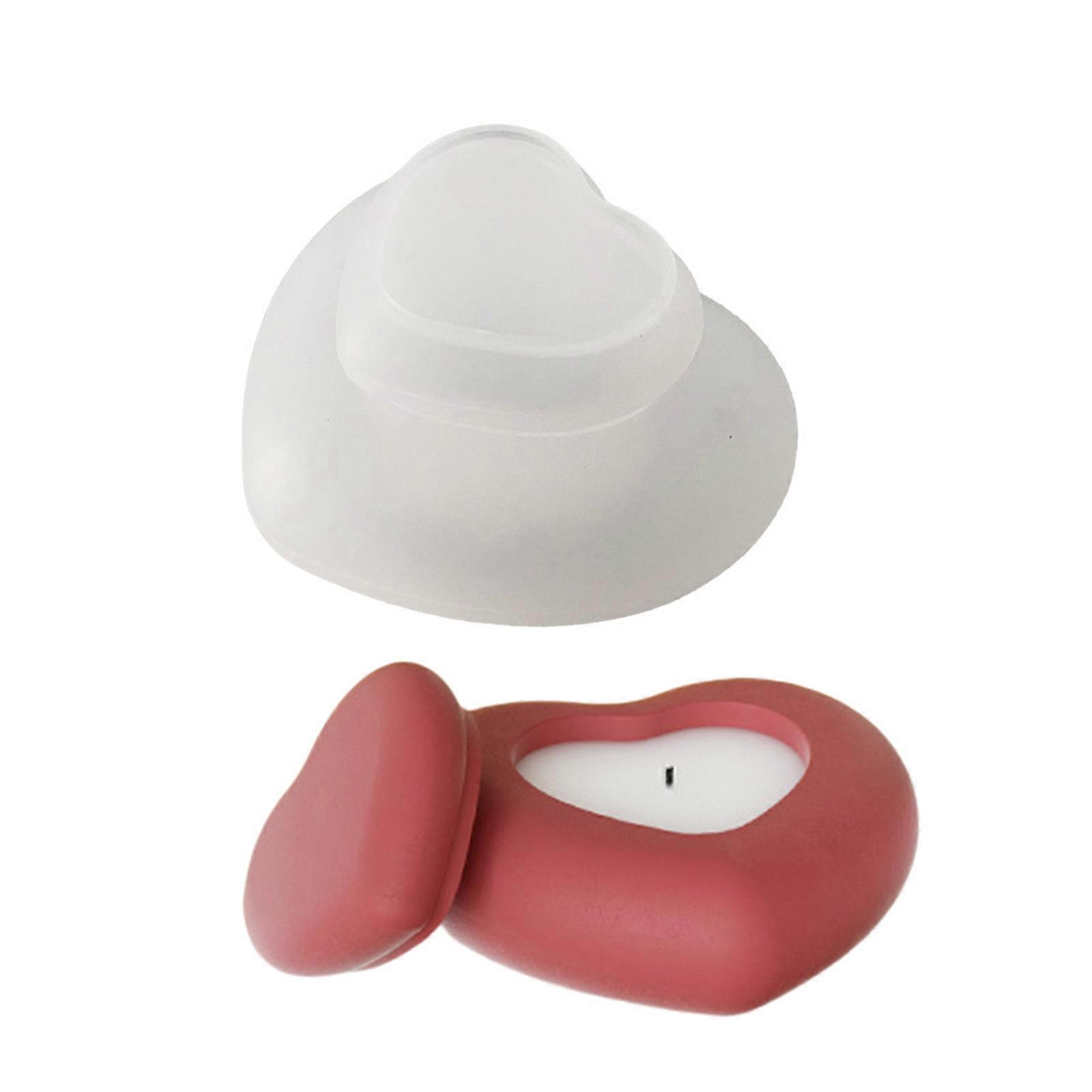 Easy to Use Silicone Heart Shaped Mold for Handmade Crystal Epoxy Resin Organizers and Candle Storage Holders