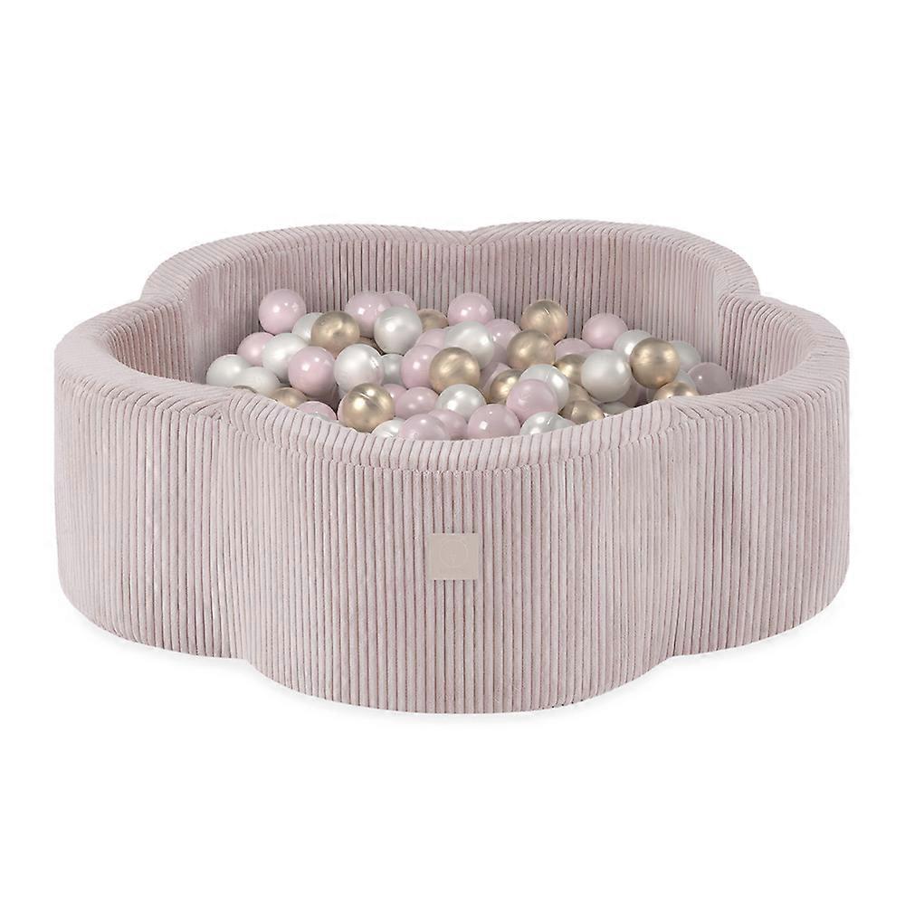 Misioo Dry Pool Kukka Vaaleanpunainen Vakosametti Premium Kukka Fun Zone 200Pallot: Helmi Vaaleanpunainen Helmi Kulta