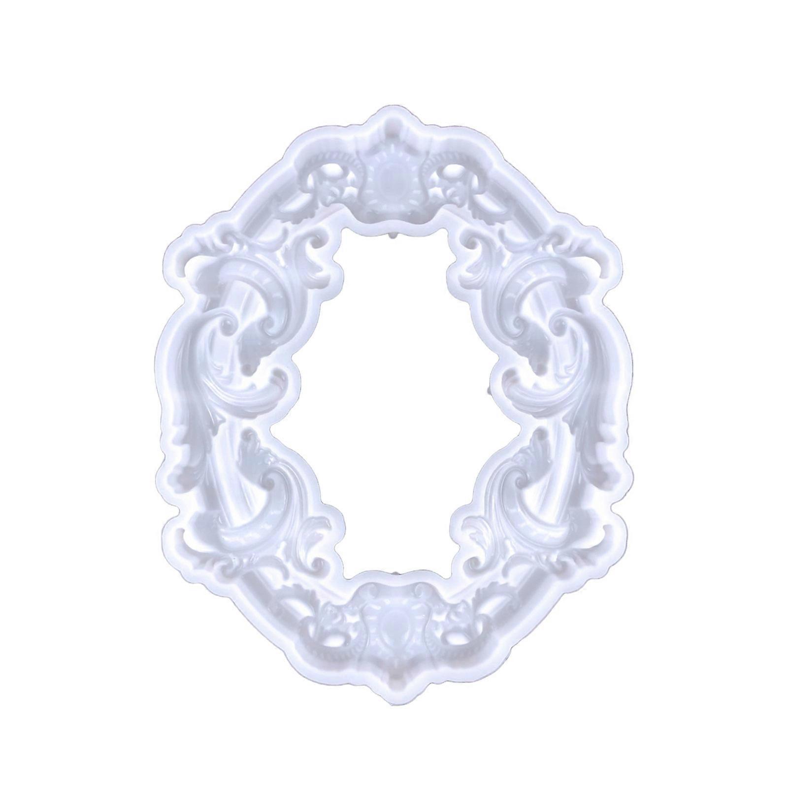 Durable and Easy to Use Silicone Mold for Resin Casting Perfect for European Pattern Photo Frames for Resin Art  White