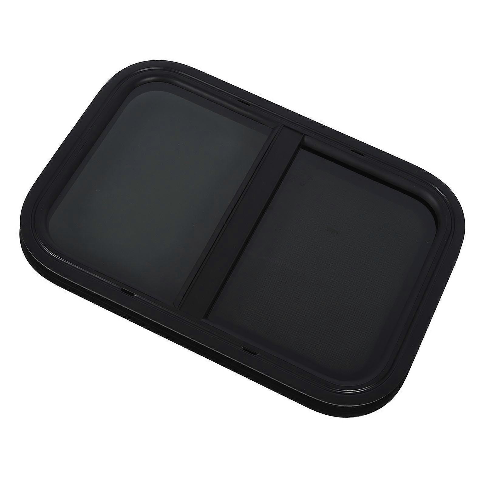 Sliding RV Window 21.32x14.24in Uv Resistant Tempered Glass Camper Replacement Windows with Trim Ring and Screen For 1.4in Thickness 