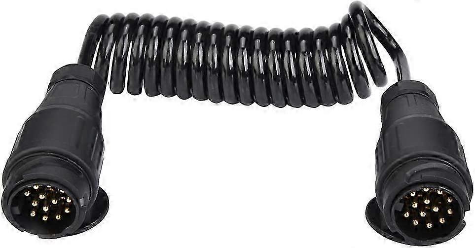 13 Pin Trailer Socket Wiring Spring Cable Connector Adapter for Caravans and Trailers Compatible with Various Brands