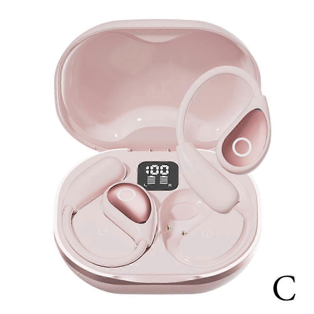 Pink (C) 1set$ New translation earphones open-ear wireless Bluetooth earphones long-lasting ear-hanging earphones