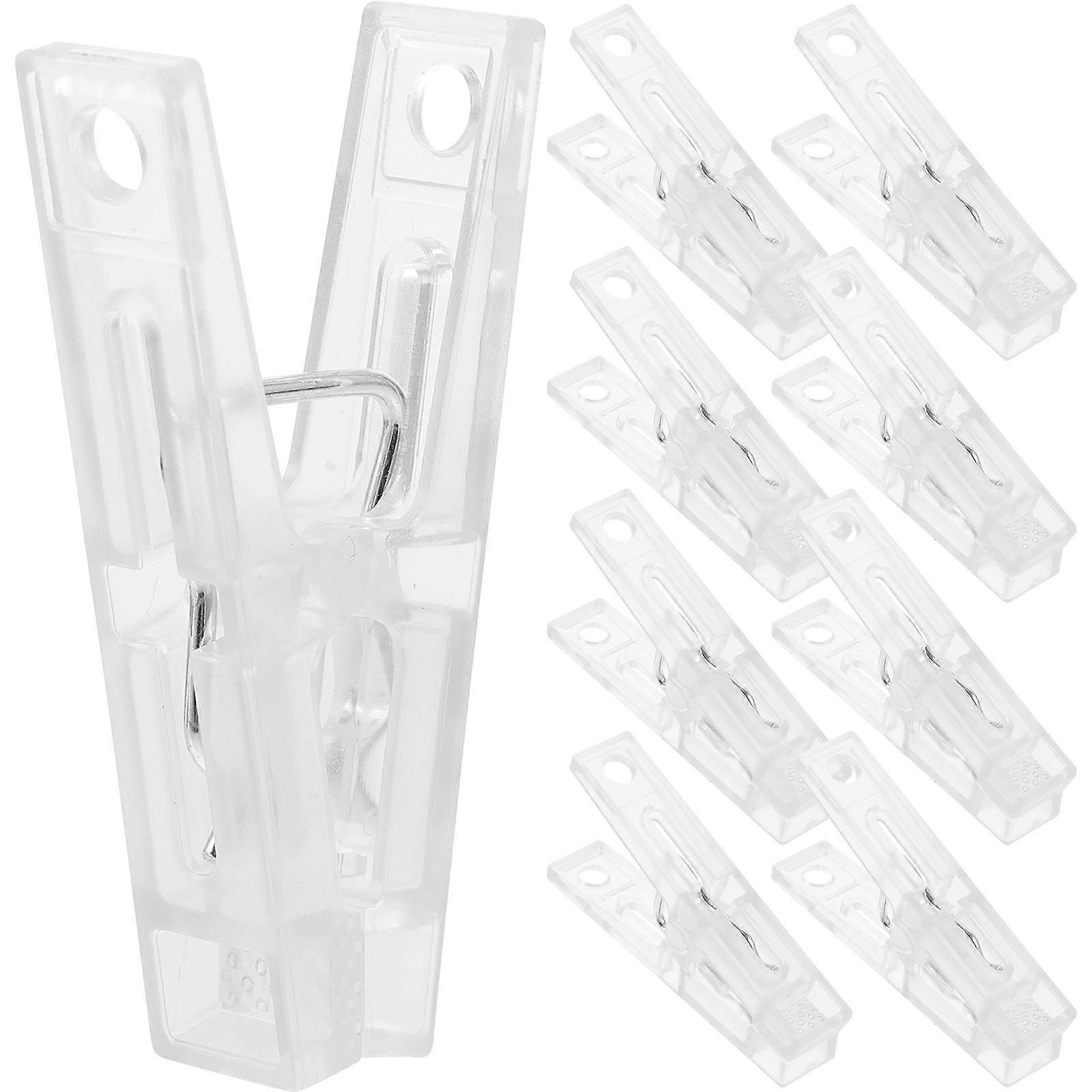 10PCS Clothesline Clips Strong Hangers Clips Windproof Clothespin Fixator
