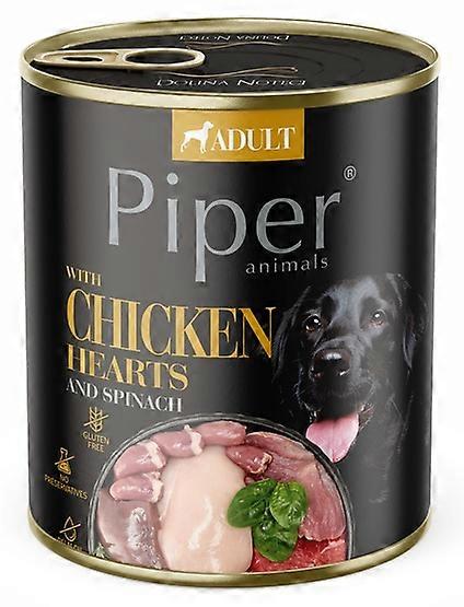 Piper Dog Kyllingehjerter og Spinatdåse 800g