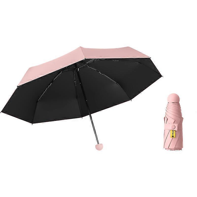 1 mini capsule folding umbrella, thickened and reinforced windproof, portable design