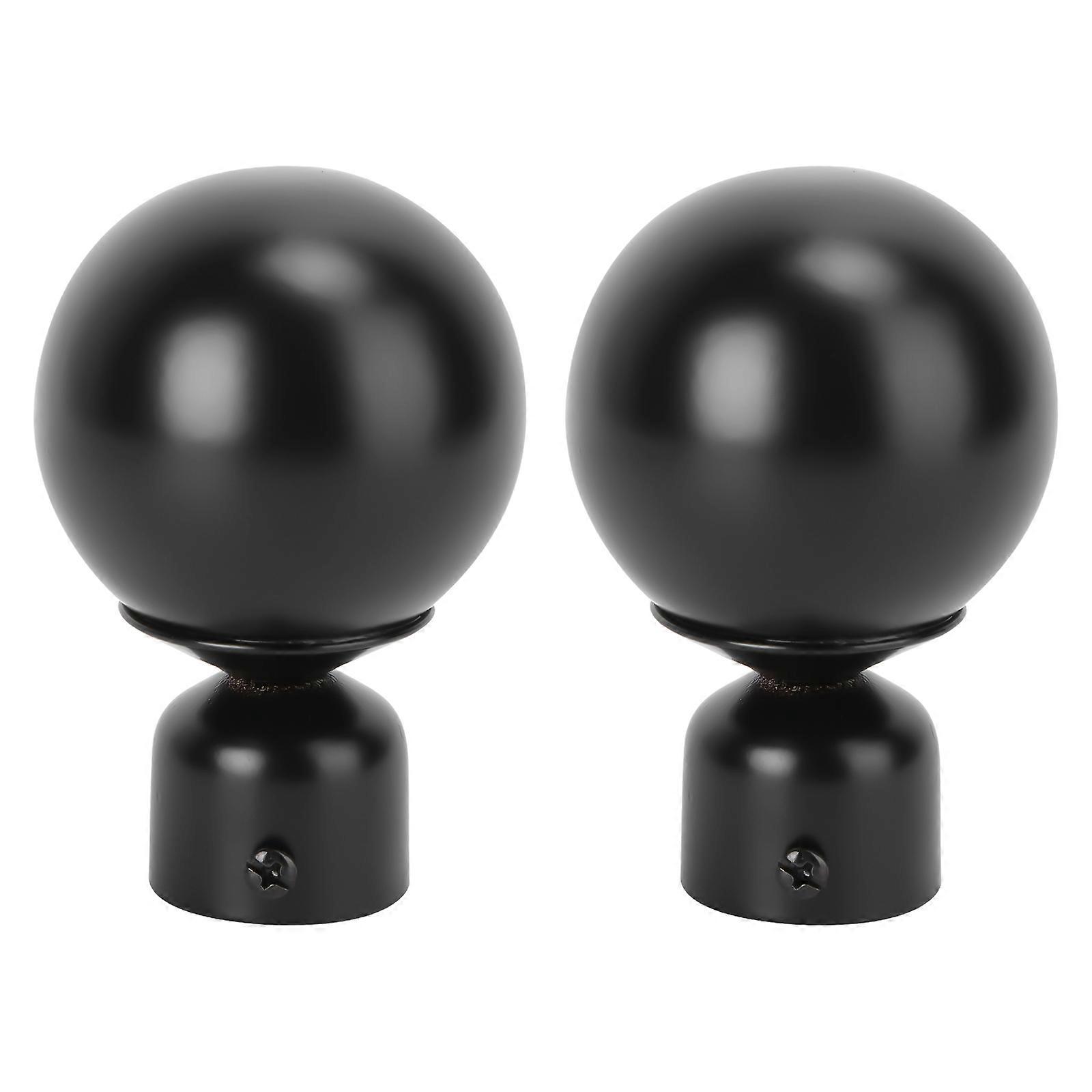 2Pcs Iron Curtain Rod End Simple Decorative Home Accessory