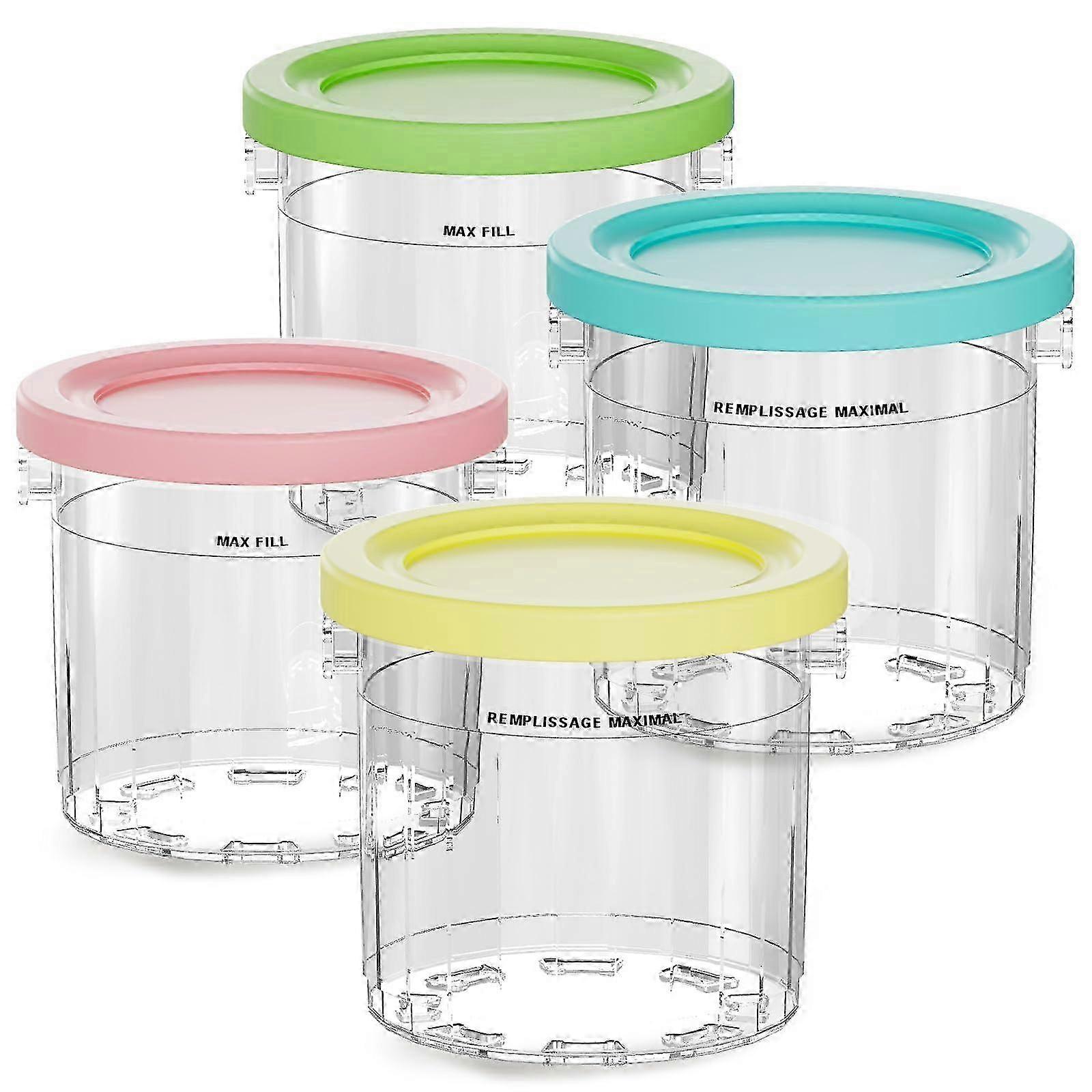 2025 4 Pack Replacement Containers for Ice Cream Maker 16 oz