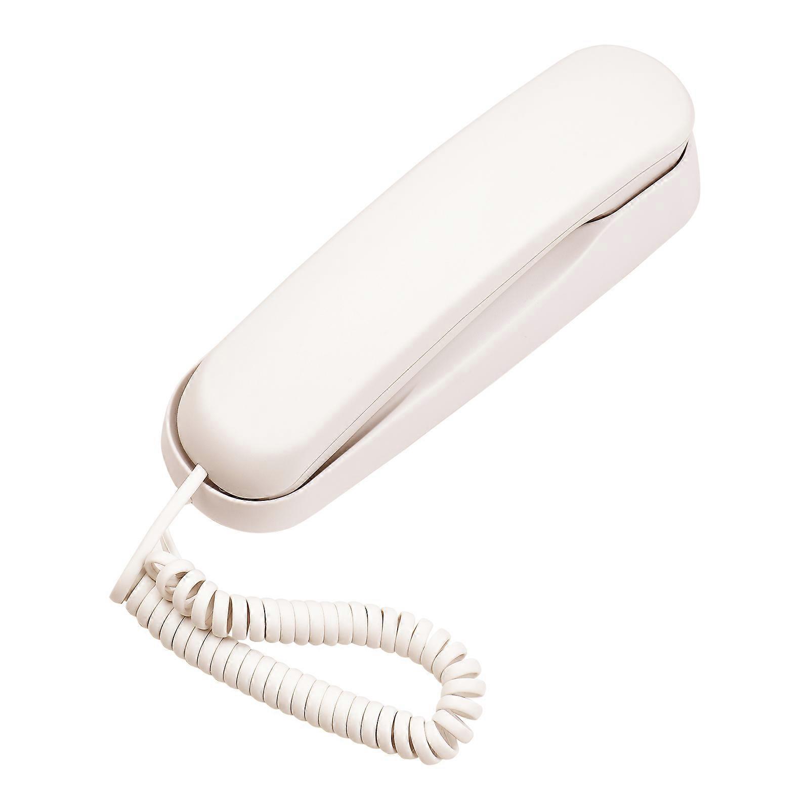 Mini Desktop Corded Landline Phone Fixed Telephone Wall Mountable Supports Mute/ Pause/Redial Functions for Home Hotel Office Bank Call Center