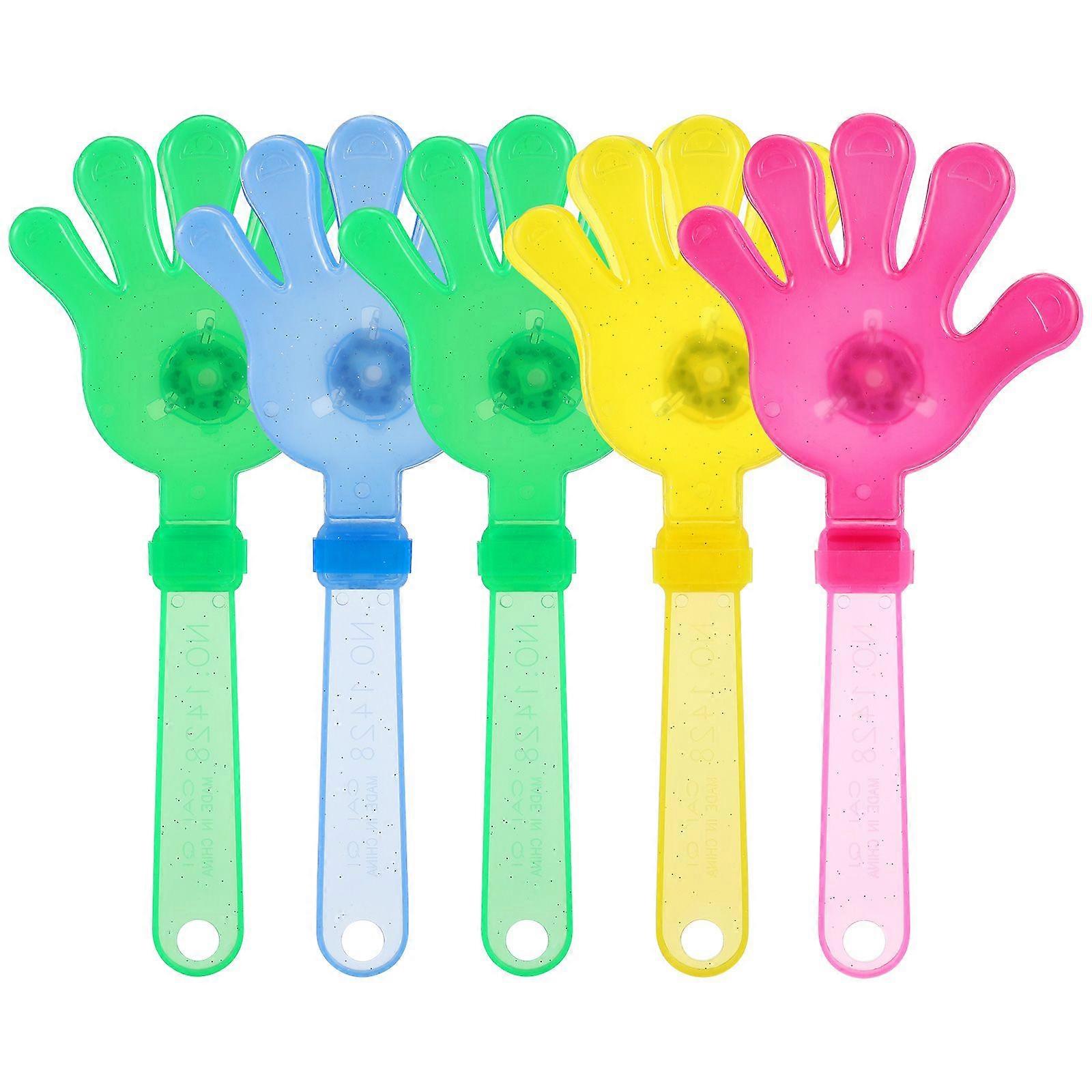 5 Pcs 28CM Flash LED Luminescent Hands Clap Luminous Palm Clapping Device Birthday Party Supplies (Random Color)