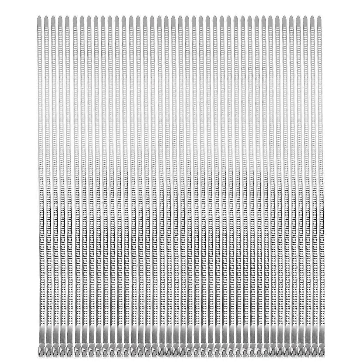 コード用ワイヤーオーガナイザーケーブルタイヘビーデューティー調整可能なステンレス鋼ケーブルタイ30X045CM抗酸化ファーム用品50個