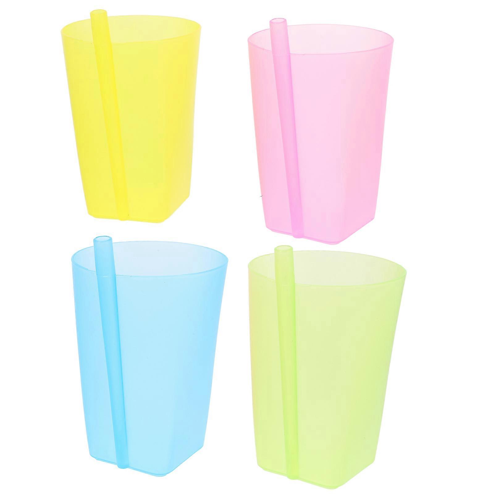 Gobelets de fête en papier Tasse de boisson élégante présente Donner Récipient de lait jaune 16Pcs