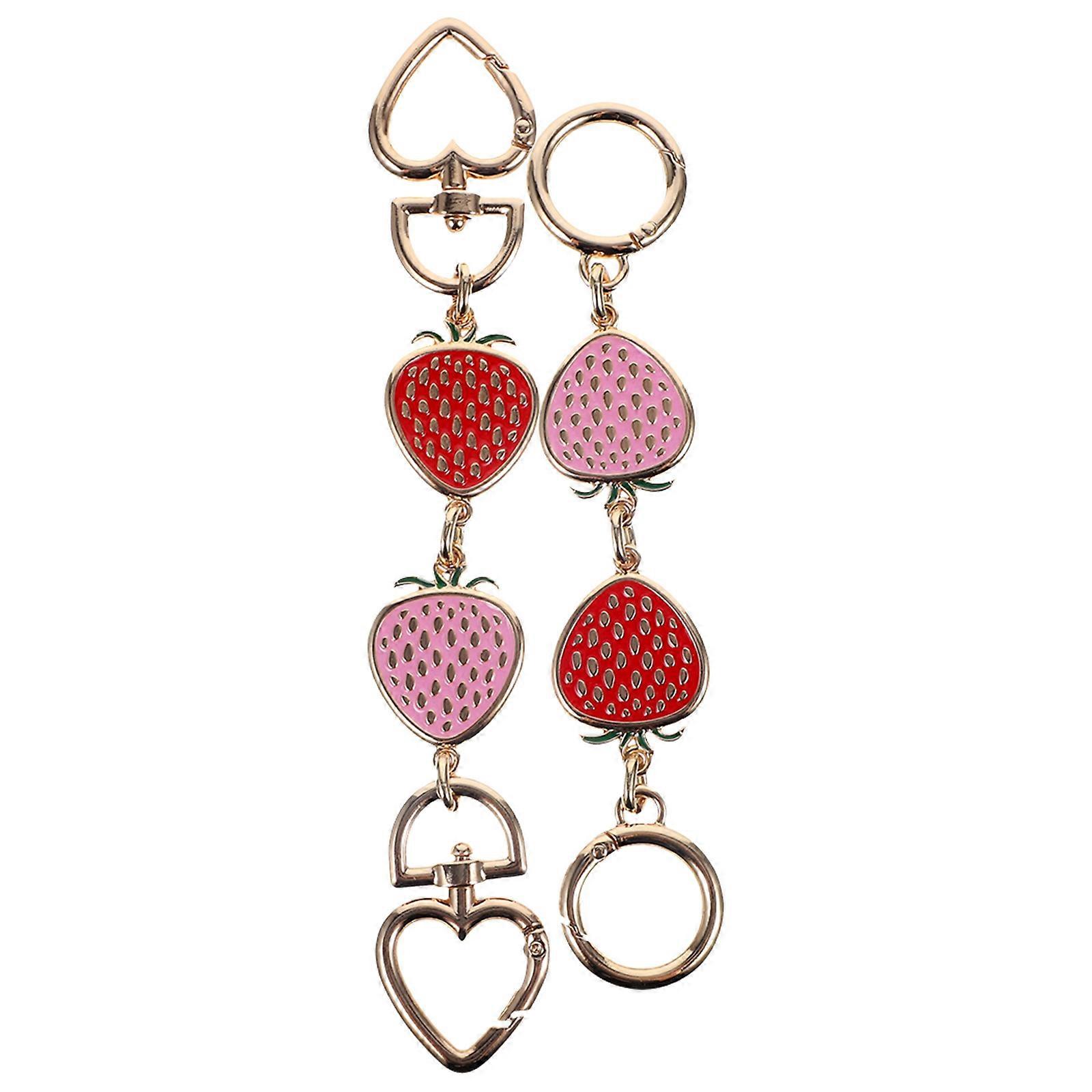 Strawberry Bag Extender Chain for Decoration 2Pcs Portable Replacement Handbag Straps