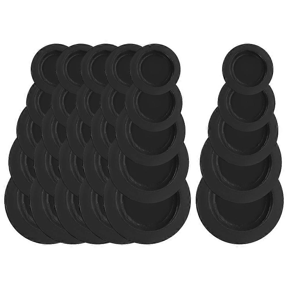 Solid Rubber Stoppers Piggy Bank Stopper Saving Box Black Rubber Protect Holes 30Pcs