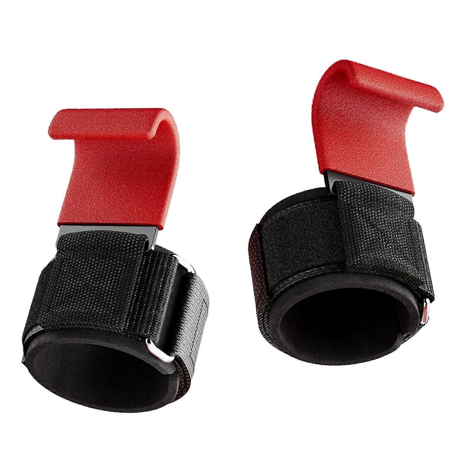 2 parts weight lifting hook lifting wrist strap deadlift wrist support wrap for fitness exercise training closure duration