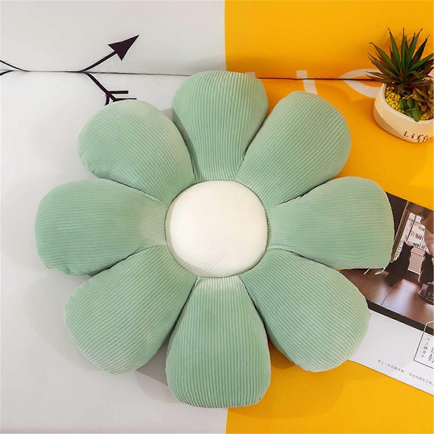 Cushion Set of 2 Flower Shape Plush Cushions for Seat or Floor Decorative Fluffy Cushions