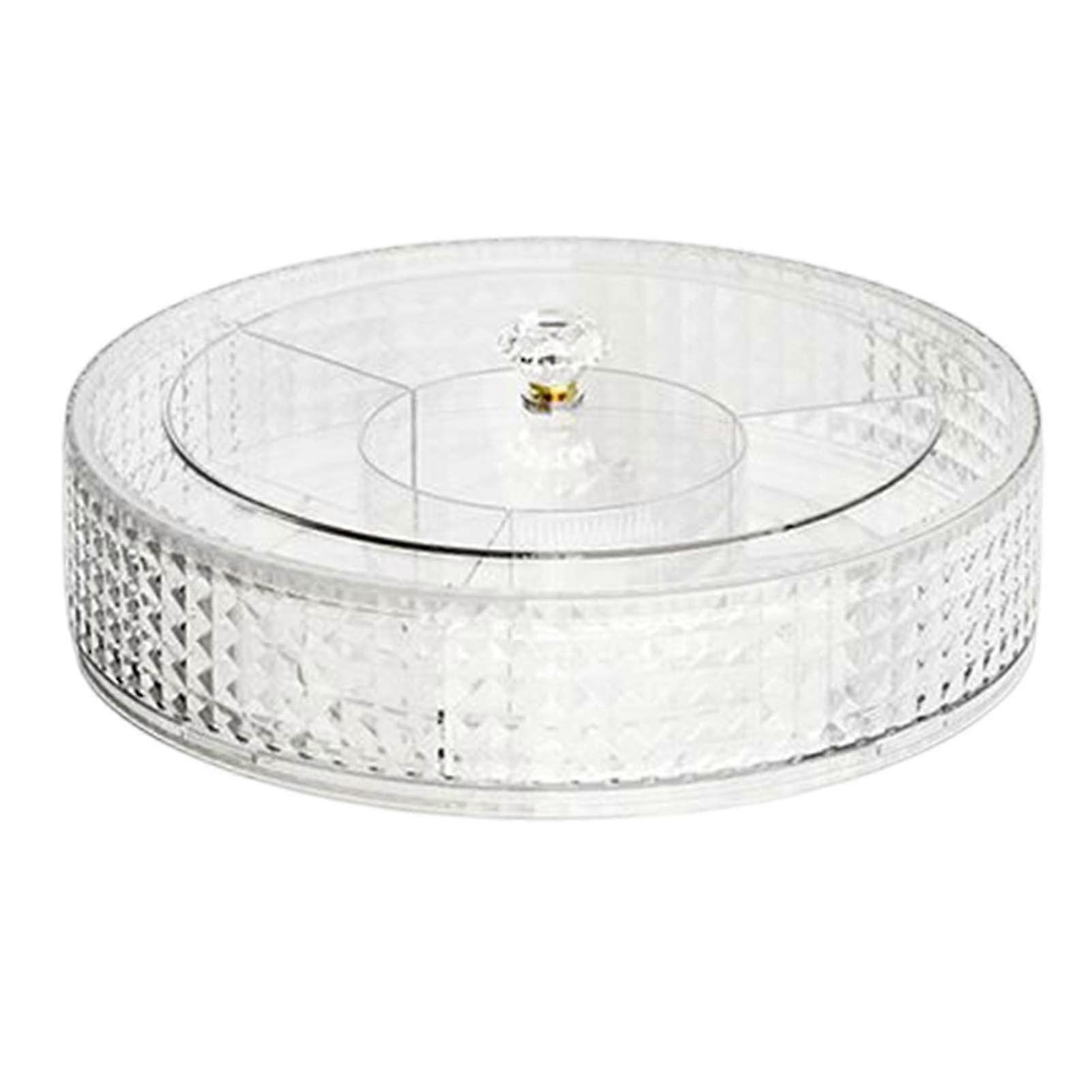 Fruit platter divided serving tray with cover for candy fruits nuts storage