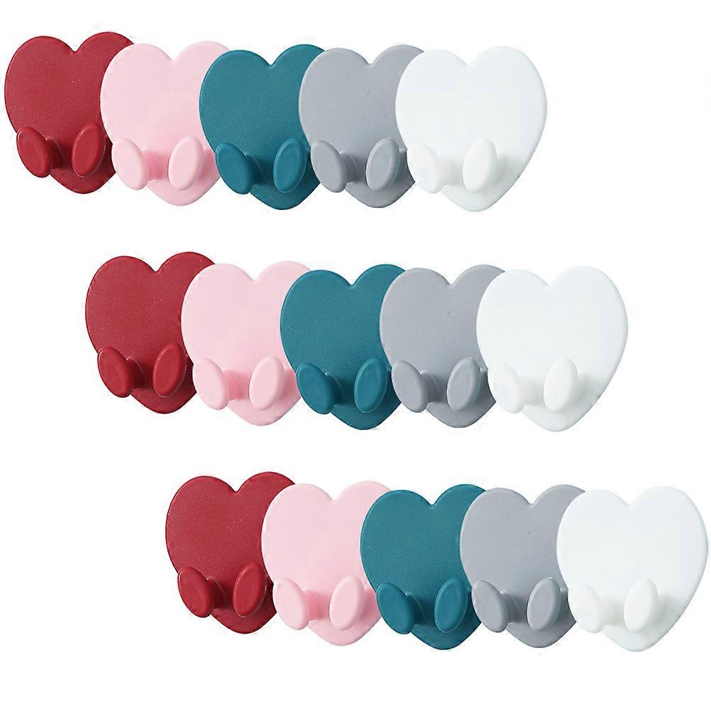 Bathroom Self-Adhesive Hook Power Plug Hanging Hooks Modern Style 15Pcs