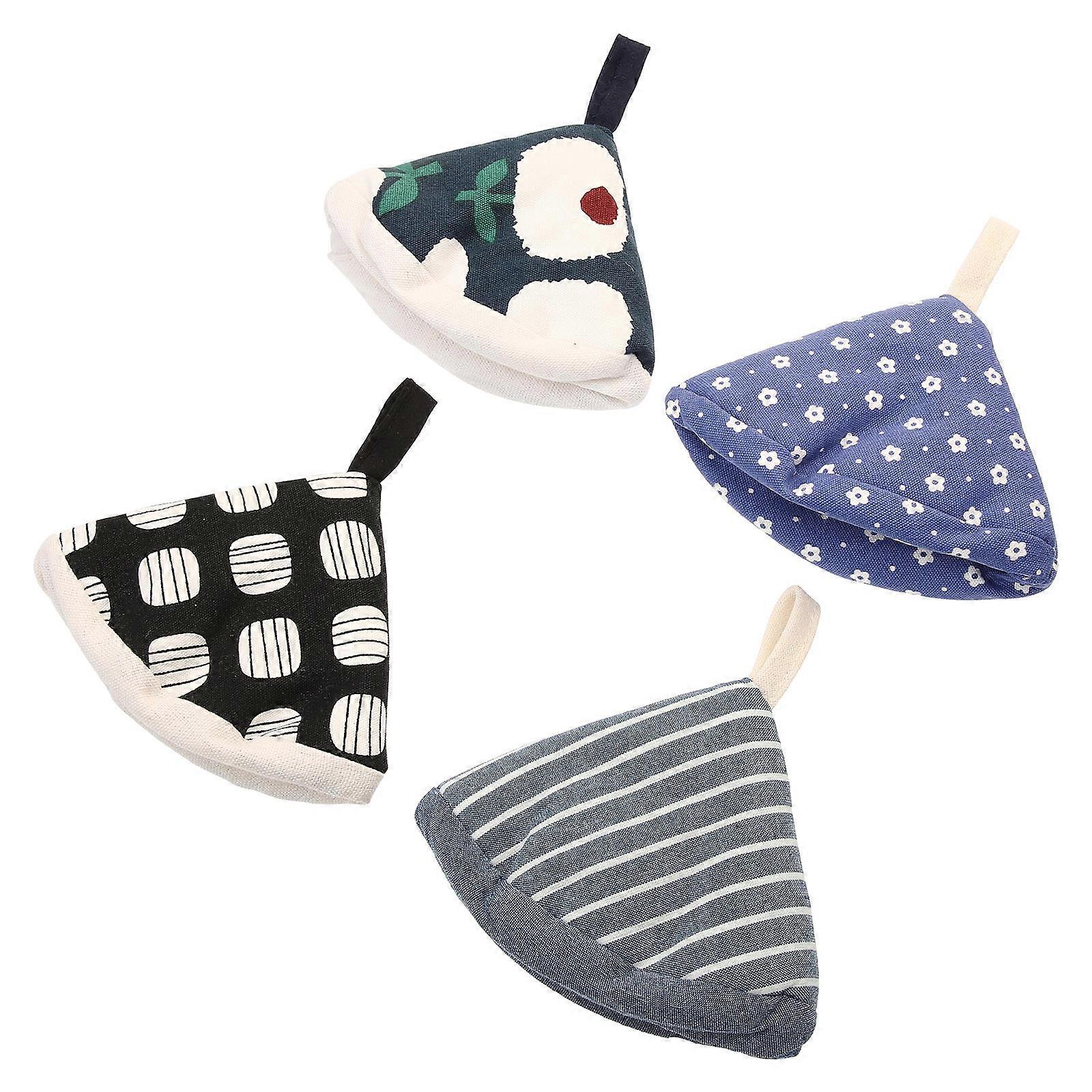 Pot Lid Holders For Festival 4Pcs Anti-Scald Heat Insulation Triangular Shape