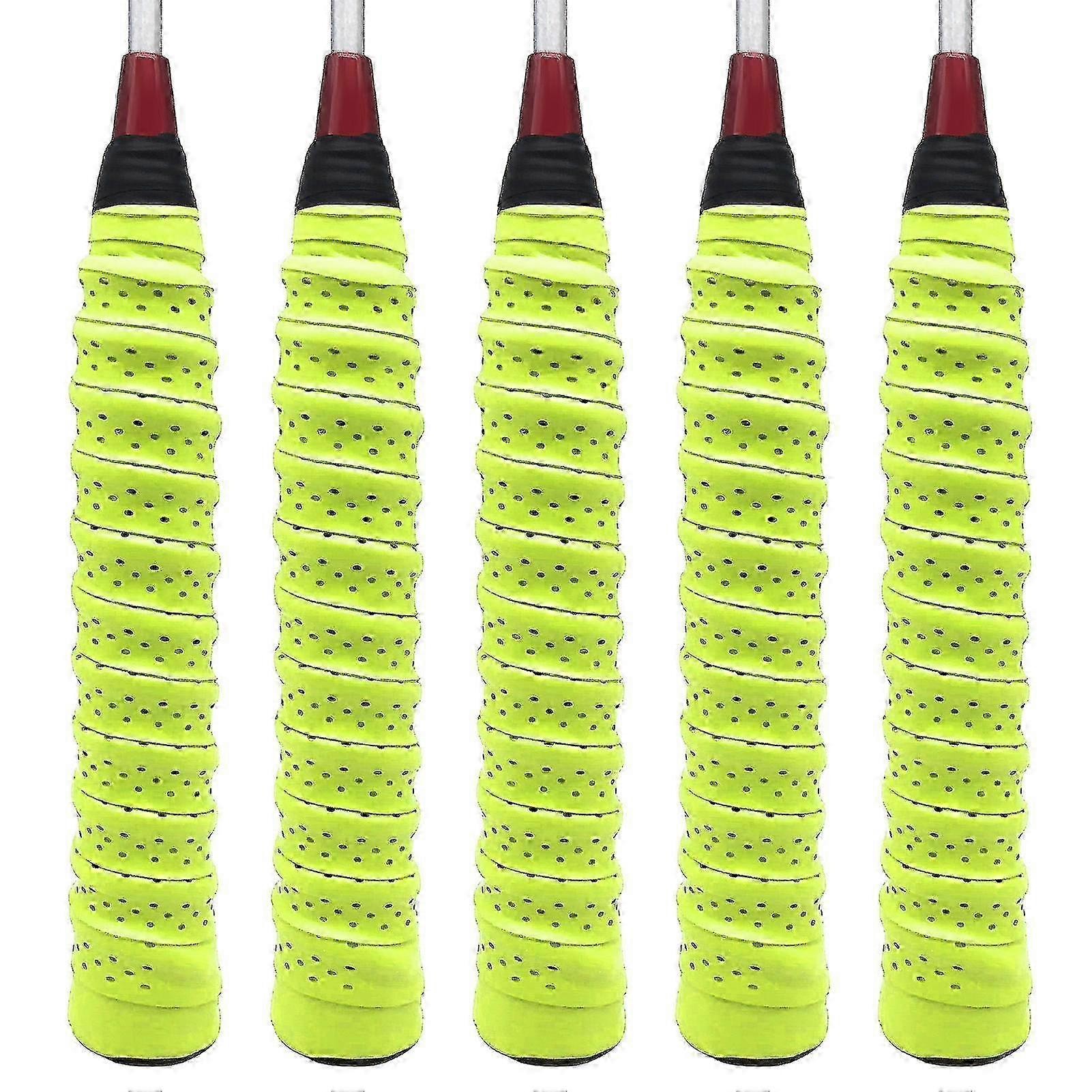 5pcs Super Absorbent Racket Grip Tape for Badminton and Tennis, EVA Overgrip with Anti-slip Design, Sweat Absorbing Sticky Hand Grip