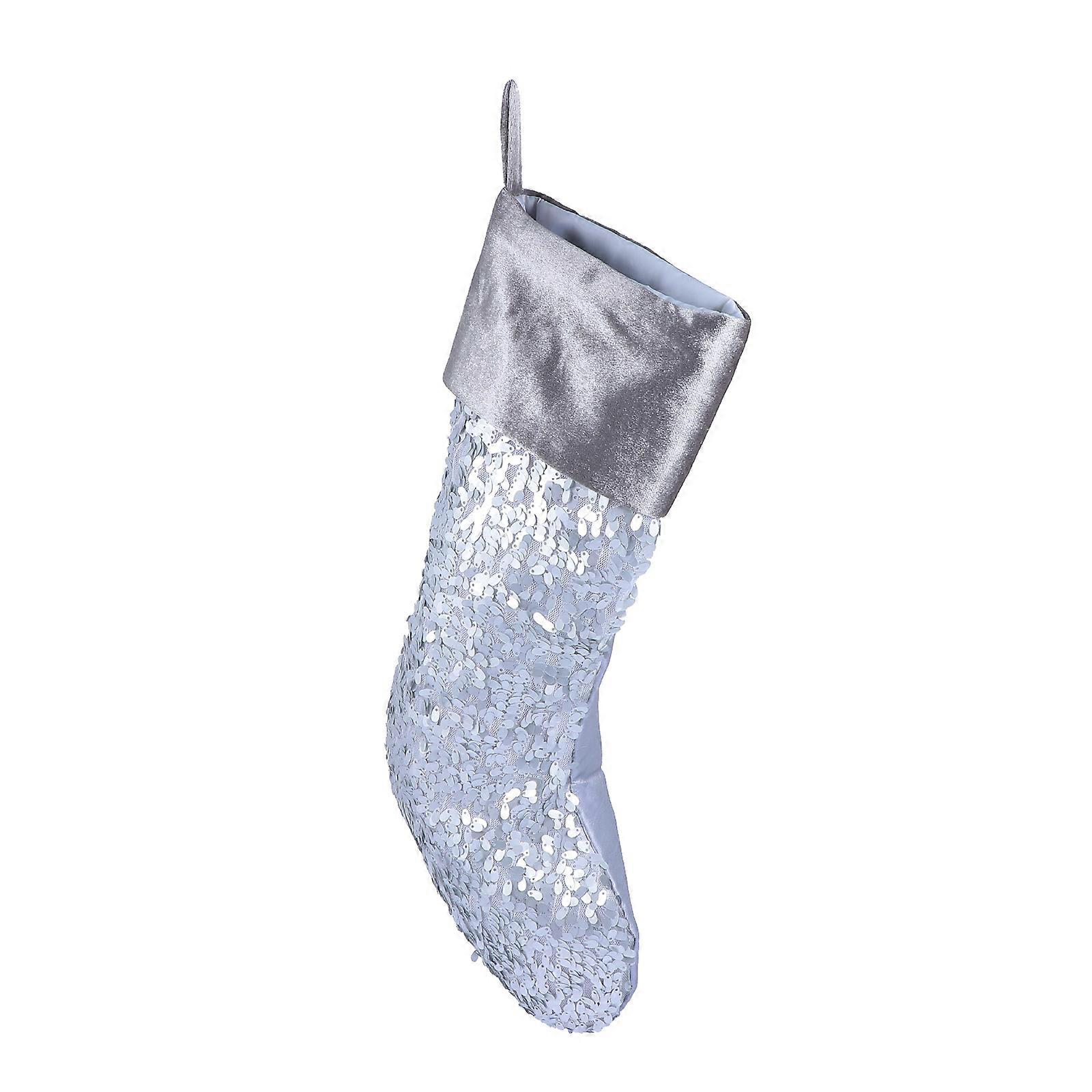 Classroom Stockings Christmas Stocking Sock-Shaped Christmas Party Velvet 45.5x25.5cm 1Pcs