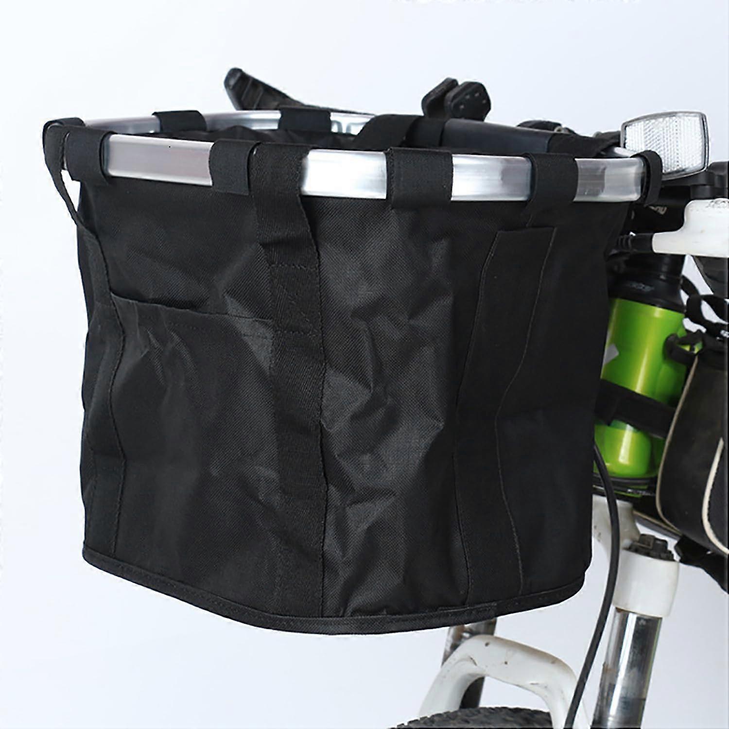 Removable Bike Basket Front – Detachable Handlebar Pet Carrier – Multi-Purpose Outdoor Bike Rack with Hand Strap