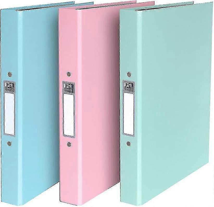 2 O-ring Binder A4, Pastel Colours, Pack Of 3 Folders